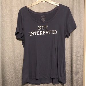 Torrid Size 2 Blue “Not Interested” T-Shirt